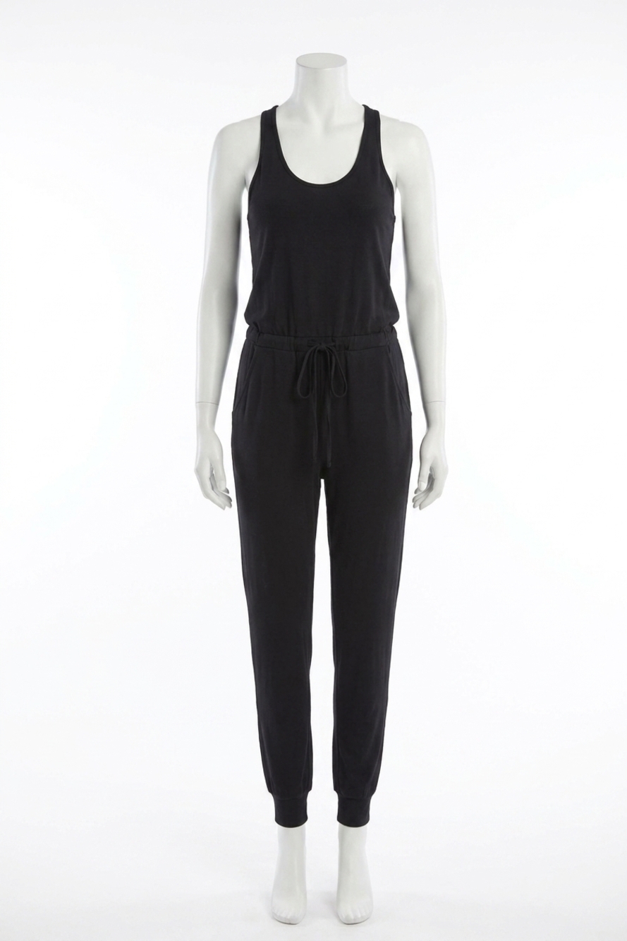NEW COMMANDO luxury rib racerback jumpsuit in black